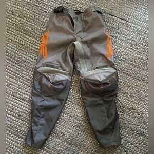 Boys Fly Racing Motocross pants Size 22 in Gray and Orange